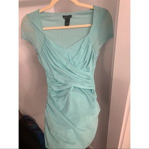 Sheer Moda International Light Blue Top
